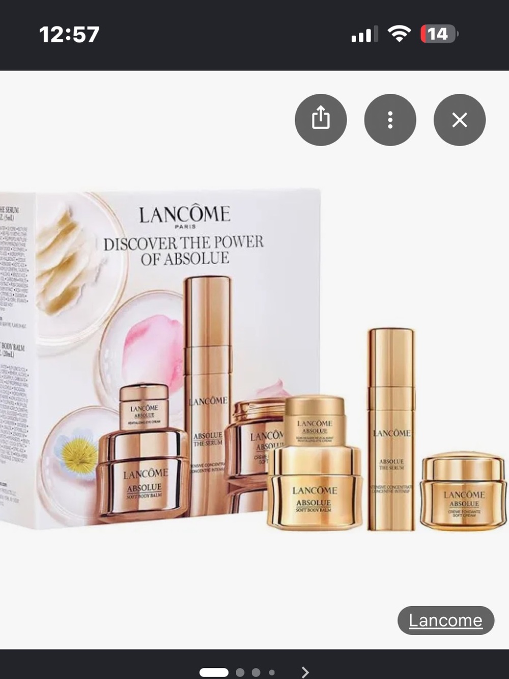 Lancôme Absolue Skincare Set - Gold and Pink Accents